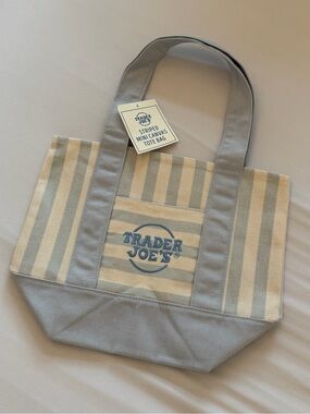 Trader Joe’s Striped Mini Canvas Tote Bag